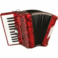 Accordion 34 Key and 60 Bass - Red