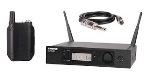 Shure GLXD14R-Z2 Rechargeable Wireless System with WA302 2.5' TA4F to 1/4" Guitar Cable, Half Rack