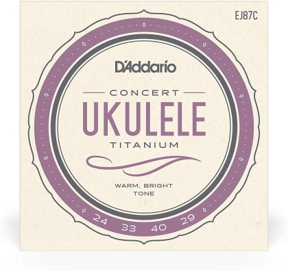 D'Addario EJ87C Titanium Ukulele Strings-Concert