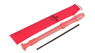 SUZUKI 3-piece English/baroque fingering recorder, pink - SRE-80TP