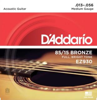 D'Addario EZ930 Medium Acoustic Guitar Strings 013-056