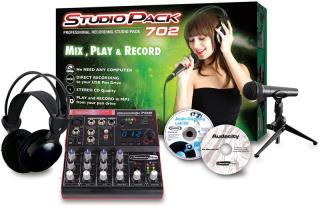 Jammin StudioPack702 7-Channel Mixer with USB Player/Recorder 
