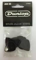 Dunlop 47PXLS Nylon Jazz III XL Guitar Picks Black Stiffo 6-pack